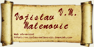 Vojislav Malenović vizit kartica